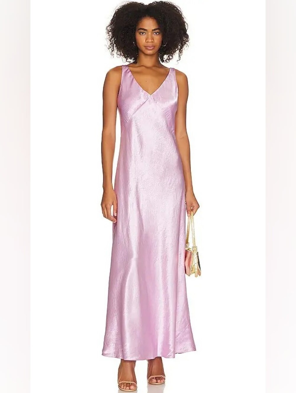 Vince V-Neck Slip Maxi Dress In Pink 🩷